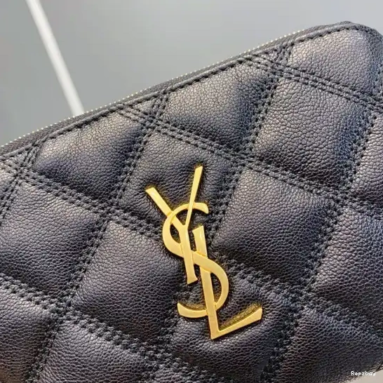Repladies REP BECKY YSL DOUBLE-ZIP IN POUCH QUILTED LAMBSKIN 0519
